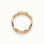 Mercies Ring – side view, gold, on ivory background