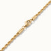 Morning Light Twist Bracelet – close-up of the clasp and twisted rope chain, gold, on ivory background