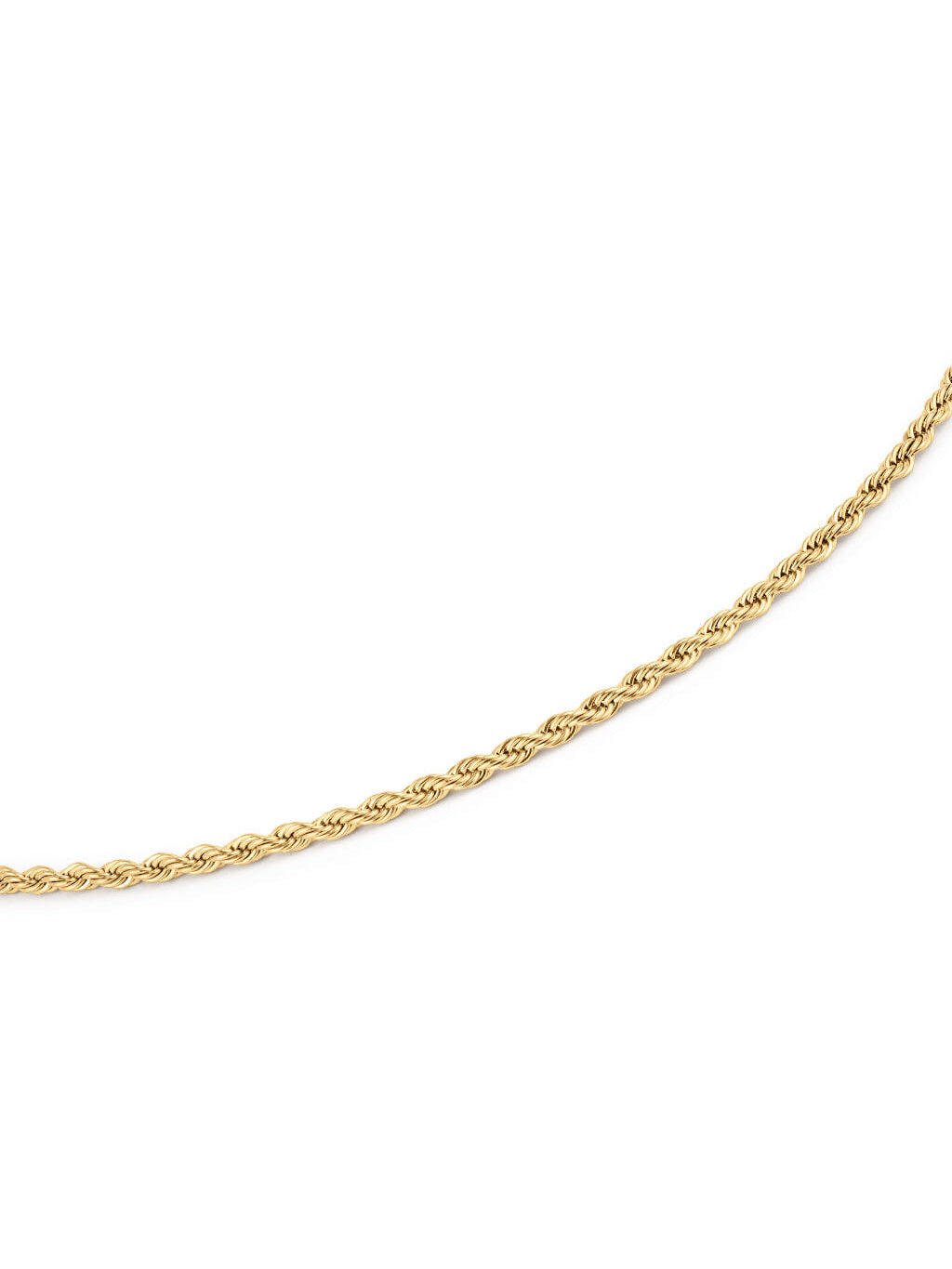 Morning Light Twist Bracelet – close-up of the fine twisted chain, gold, on white background