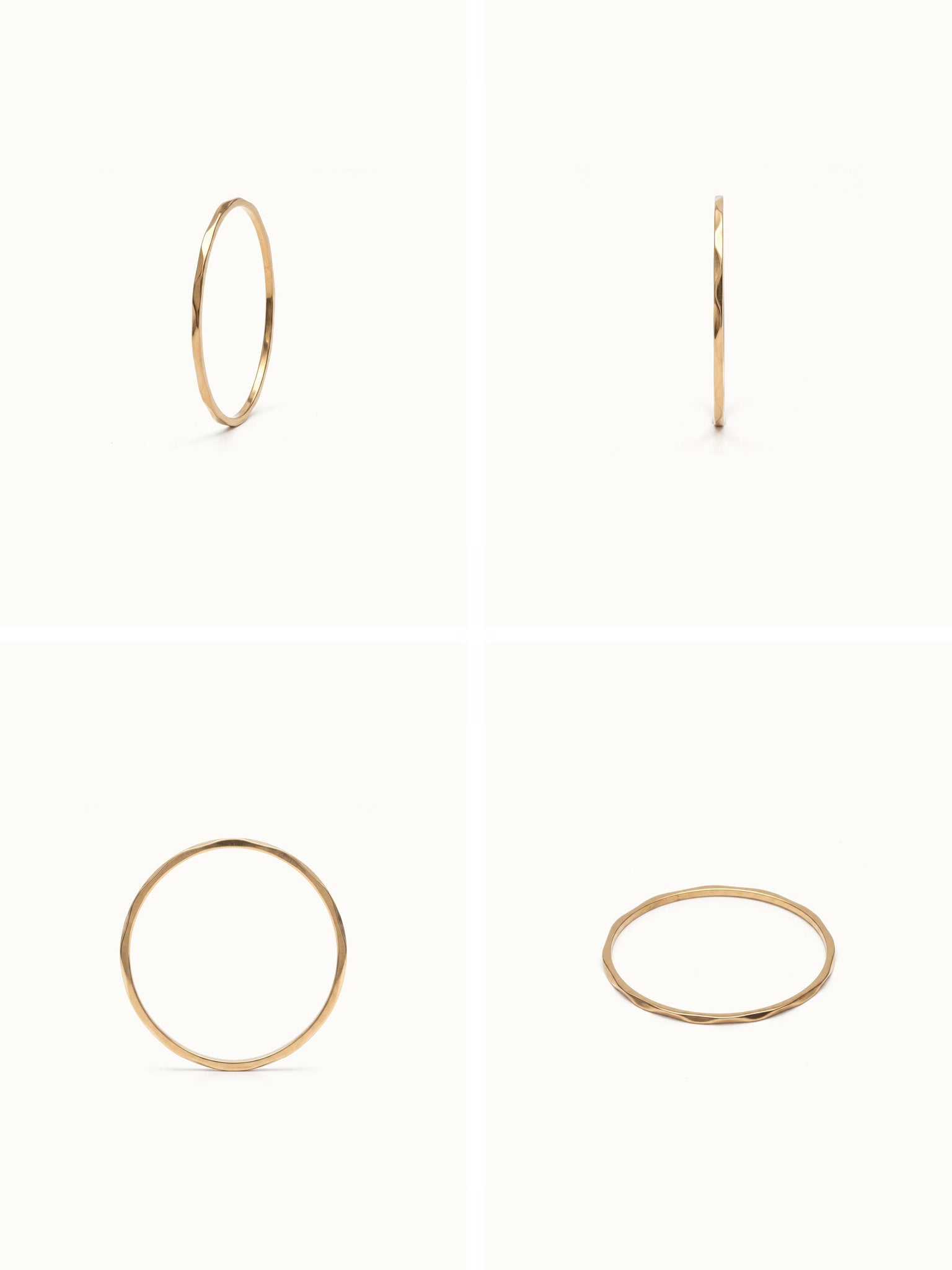 Whisper Band – four-angle grid, gold, on ivory background