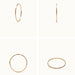 Whisper Band Ring – four-angle grid, gold, on ivory background