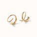 Whisper Hoops – pair of curved hoops, gold, on ivory background