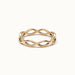 Woven Eternity Ring – flat 45° view, gold, on ivory background